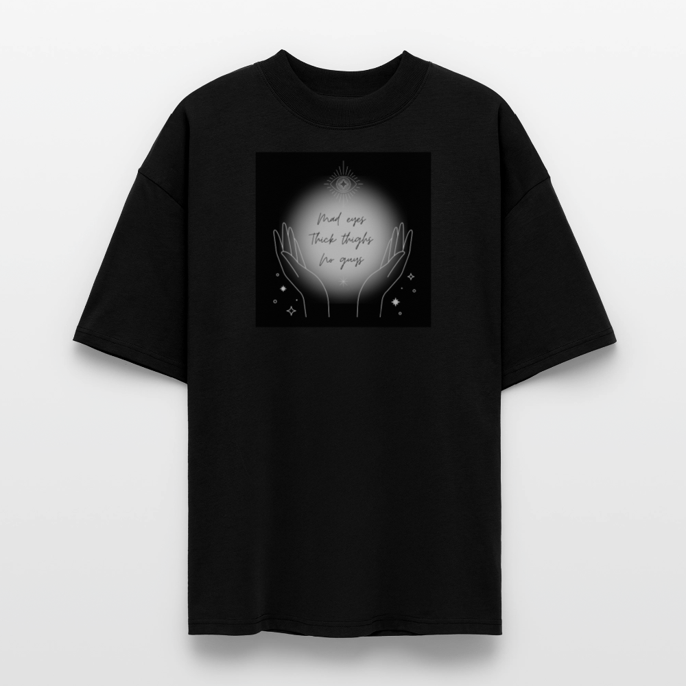 Mad Eyes - Oversized Unisex Organic T-shirt - black
