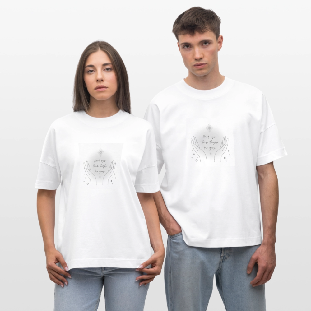 Mad Eyes No Guys - Oversized Unisex Organic T-shirt - white